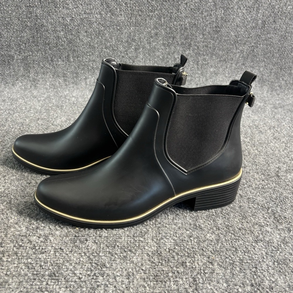 Kate Spade New York Women's Sedgewick Rain Boots Size 10 Black Waterproof